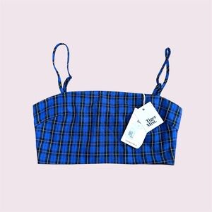 NWT tiger Mist ainsley plaid crop top
